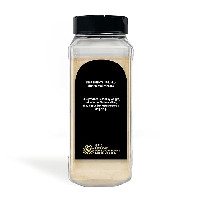 GranAroma Malt Vinegar Powder, 14.4 oz, Tangy Flavor, Chips & Dips, Dissolvable