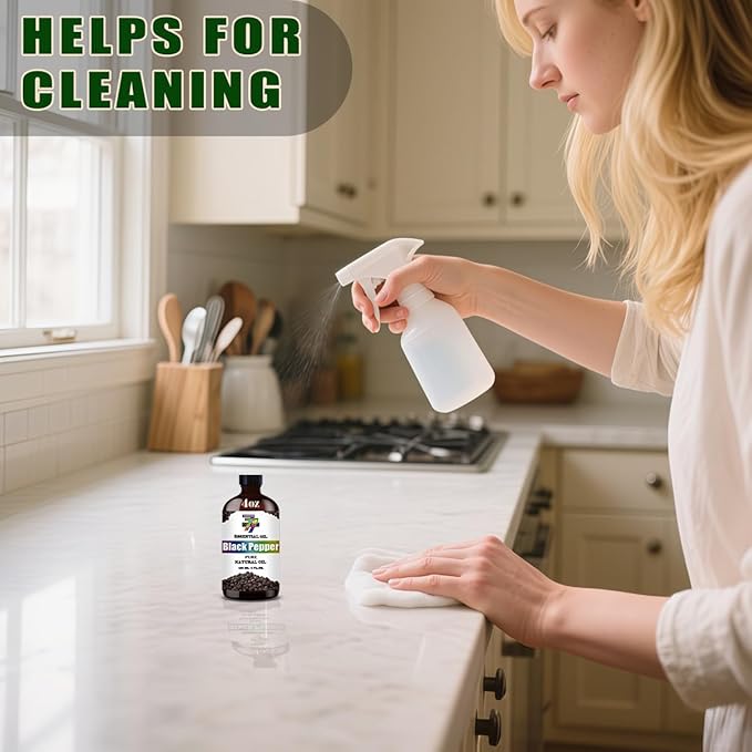 Black Pepper Essential Oil (4 oz/120 ml) ??Black Pepper Oils for Aromatherapy, diffusers