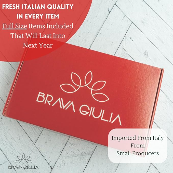 Brava Giulia Gift Box – Sicilian Extra Virgin Olive Oil and Via Farini Aged Balsamic Vinegar of
