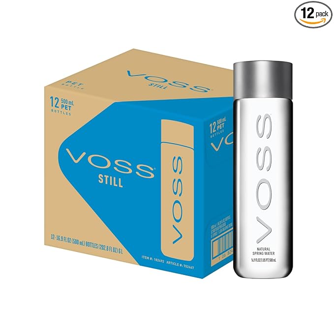 VOSS Premium Still Bottled Natural Water - BPA-Free - High Grade PET - Recyclable Plastic Water