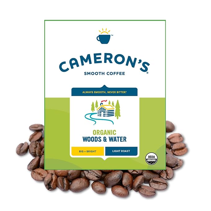Cameron's Coffee Roasted Whole Bean Coffee, Organic Woods & Water, 4 Pound