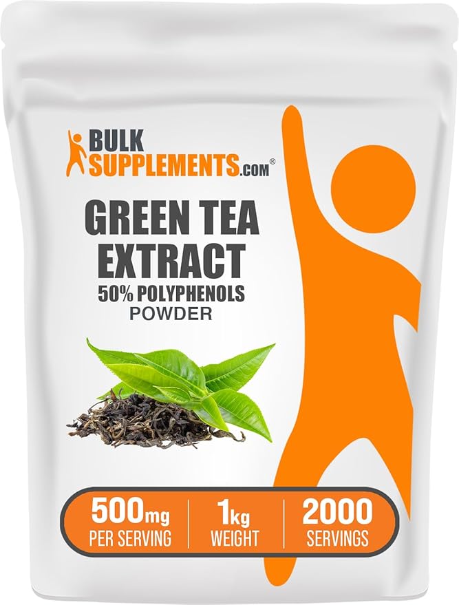 BulkSupplements.com Green Tea Extract Powder - 50% Polyphenol, Green Tea Supplement, Herbal