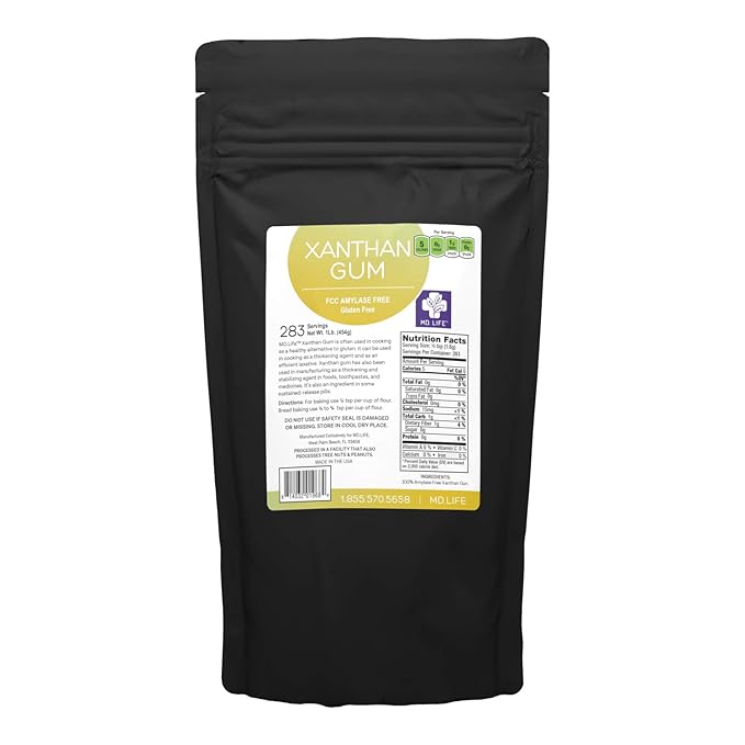 MD. Life Xanthan Gum for Baking Keto - 1 Pound ??100% Natural Xanthan Gum Powder - Keto Friendly &