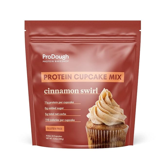 ProDough High Protein- Gluten Free Cupcake Mix, Low Carb, 13g of Protein per Cupcake, No Added