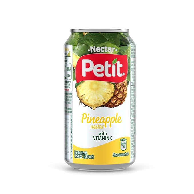 Petit Pineapple Nectar, 330 ml Cans (Pack of 24) ??Refreshing Tropical Fruit Juice Beverage