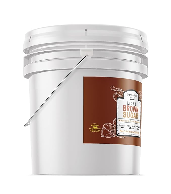 Unpretentious Light Brown Sugar, 3.5 Gallons, Made With Cane Molasses, Perfect For Desserts, Meat &