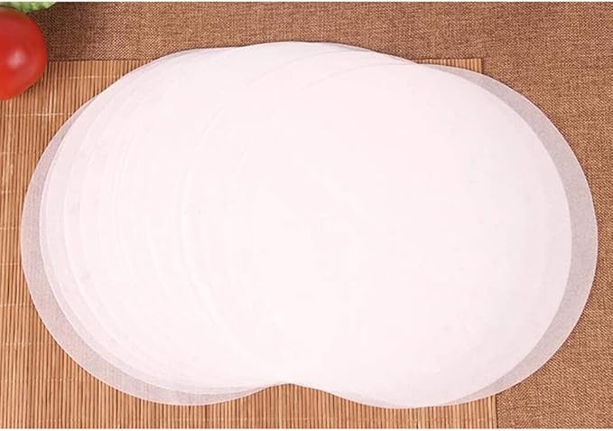 150pcs Air Fryer Liners, 9 inches Bamboo Steamer Liners, Premium Perforated Parchment Steaming