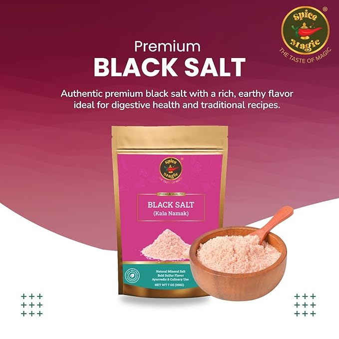 Spice Magic Black Salt (Kala Namak) ??Authentic Indian Mineral Salt | Unique Tangy Flavor for