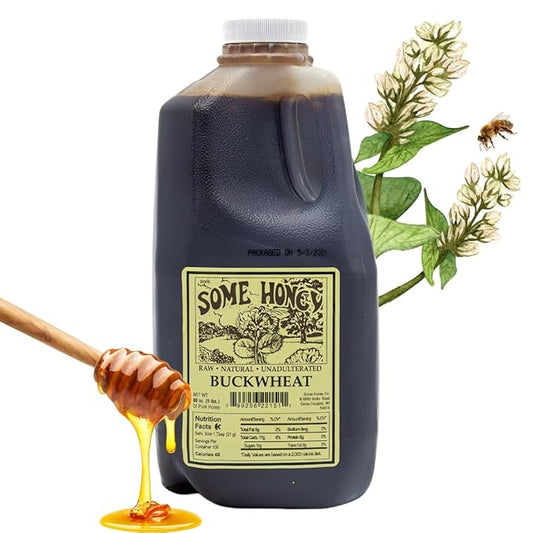 Some Honey Raw & Unfiltered Buckwheat Honey – 100% Pure U.S. Honey – USDA Grade A – All-Natural