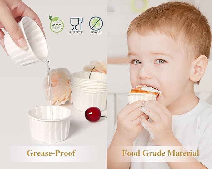 Brown Cupcake Liners Standard Size, 30pcs Christmas Muffin Baking Cups,Cupcake Holders Paper, Heavy