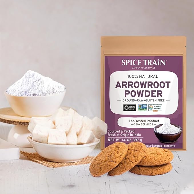 Arrowroot Powder (397g/14oz) Natural Thickener, Fine Ground | Wheat Flour Substitute | Non GMO