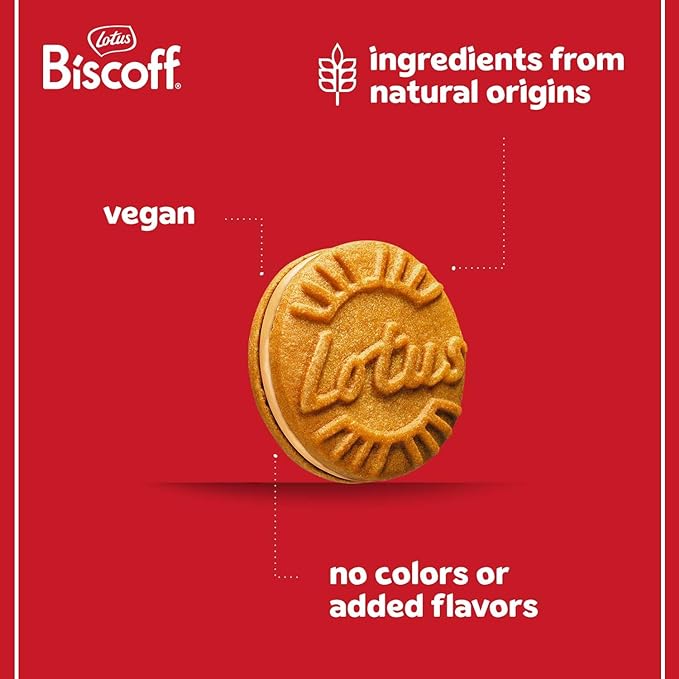 Lotus Biscoff Sandwich Cookies, Biscoff Cream, 22 Cookies per pack, 7.76 Ounce