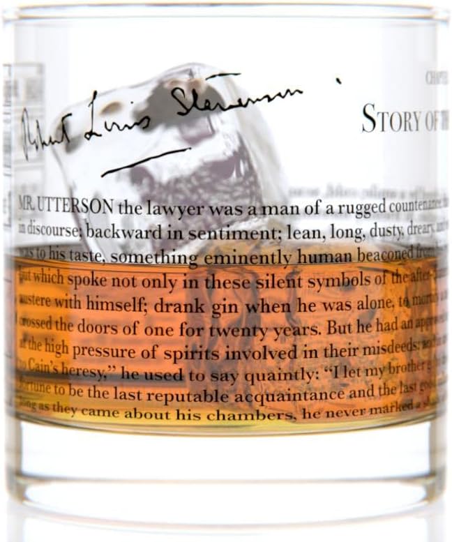 Well Told Classic Literature Rocks Glass - Strange Case of Dr Jekyll and Mr Hyde by Robert Louis