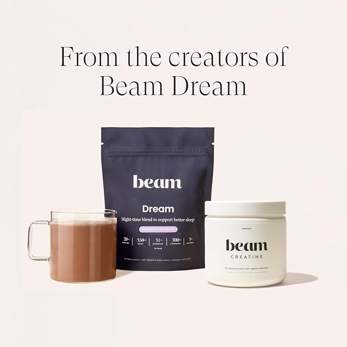Beam Creatine Monohydrate Powder - Micronized Creatine for Muscle Growth, Strength, Endurance &