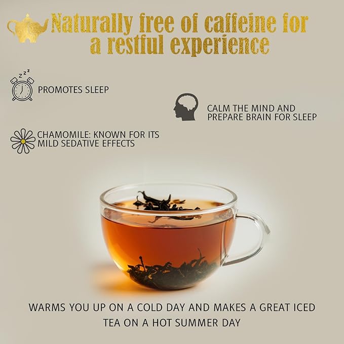 Egyptian Chamomile Tea, Organic Loose Leaf Herbal Tea – Cozy, Calming – Supports Stress Relief