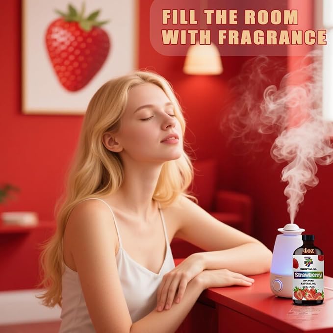 Strawberry Essential Oil (4 oz/120 ml) ??Strawberry Oils for Aromatherapy, diffusers, humidifiers