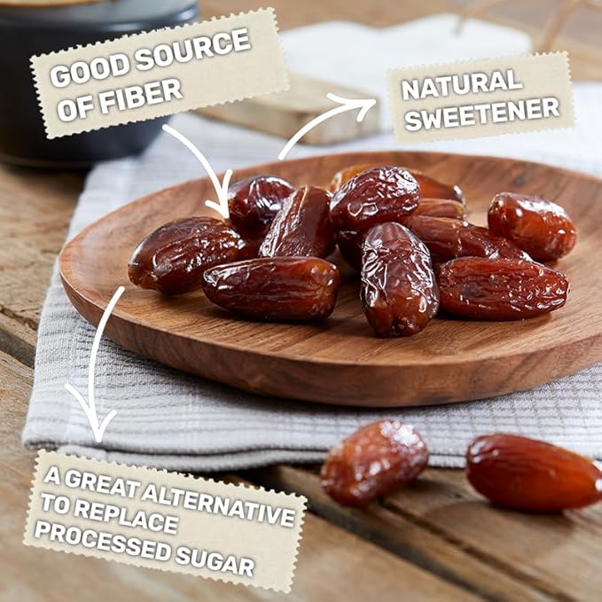 Happy Village Organic Soft Dried Pitted Dates On the Go – 3 Bags (15 Individual Portion Packs) |