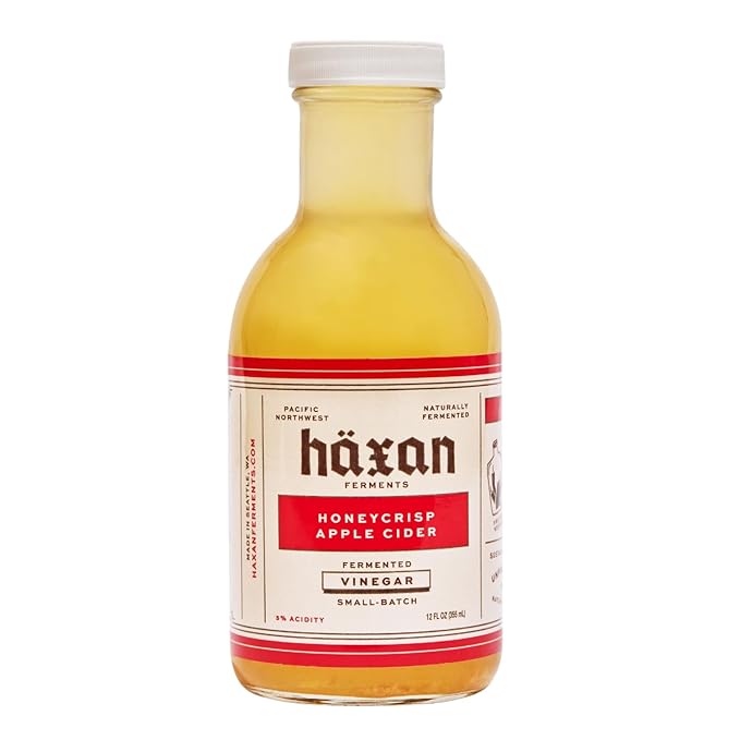 Haxan Ferments Honeycrisp Apple Cider Vinegar - 5% Acidity, Unpasteurized, Slow Fermented | Made