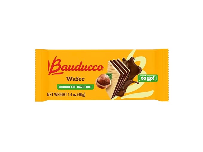 Bauducco Wafer Cookies, Chocolate Hazelnut, Single Serve, 14.1 oz (Pack of 10) - Individually