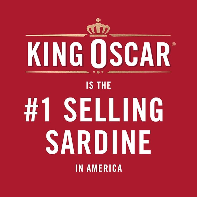 King Oscar Premium Sardines in Extra Virgin Olive Oil with Lemon, 3.75-Ounce Cans (Pack of 12)