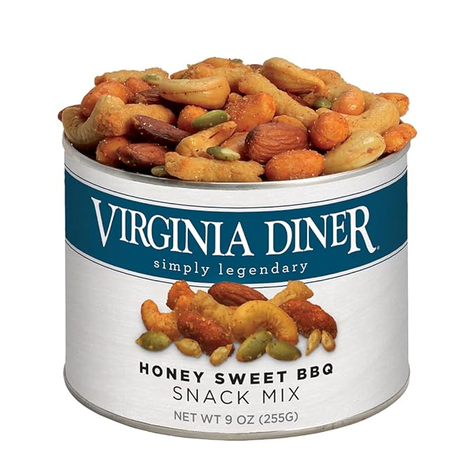Virginia Diner Honey Sweet BBQ Snack Mix - XL Gourmet Snack Mix Non-GMO, Preservative Free Virginia