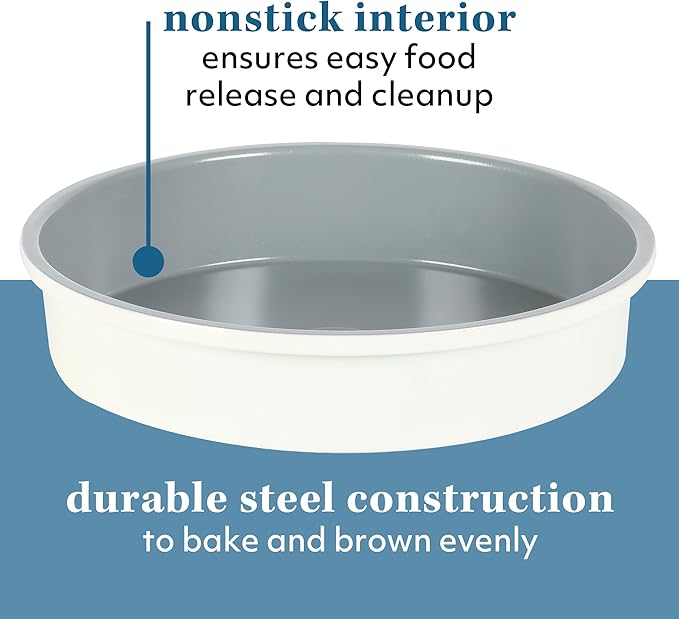 SUR LA TABLE Kitchen Essentials Bake Sale 9 Inch PFOA, PFAS, PTFE Free Nonstick Round Cake Pan