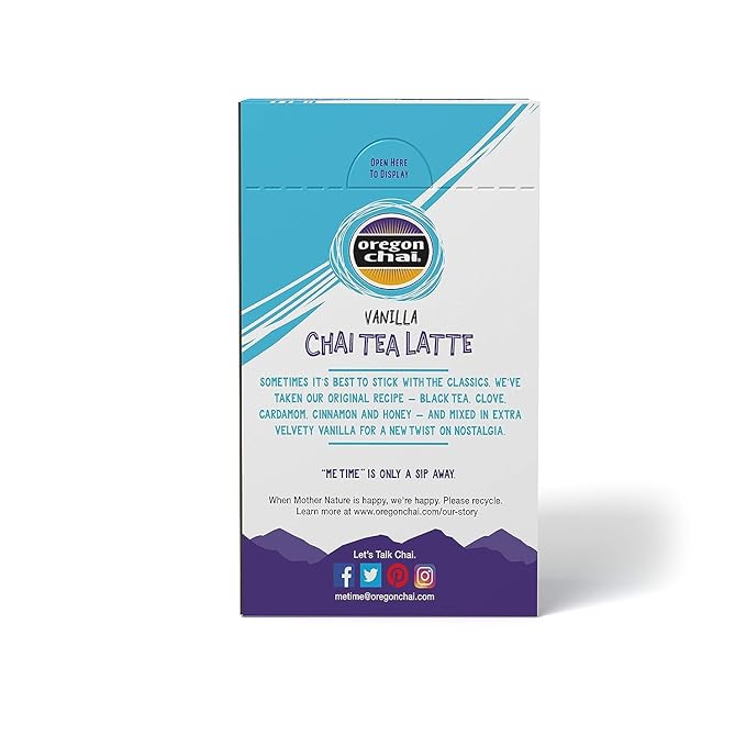 Oregon Chai Vanilla Dry Chai Latte Mix, 8 Count (Pack of 6)