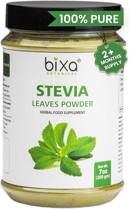 Bixa Botanical Stevia Leaf Powder | Stevia Rebaudiana | 200 GRAMS / 7 OZ | Natural Alternative of