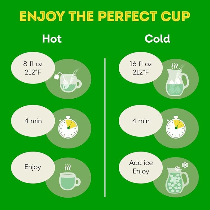 Lipton Peach Green Tea Bags, Flavored, Unsweetened Teabags for Hot Tea or Peach Iced Tea with
