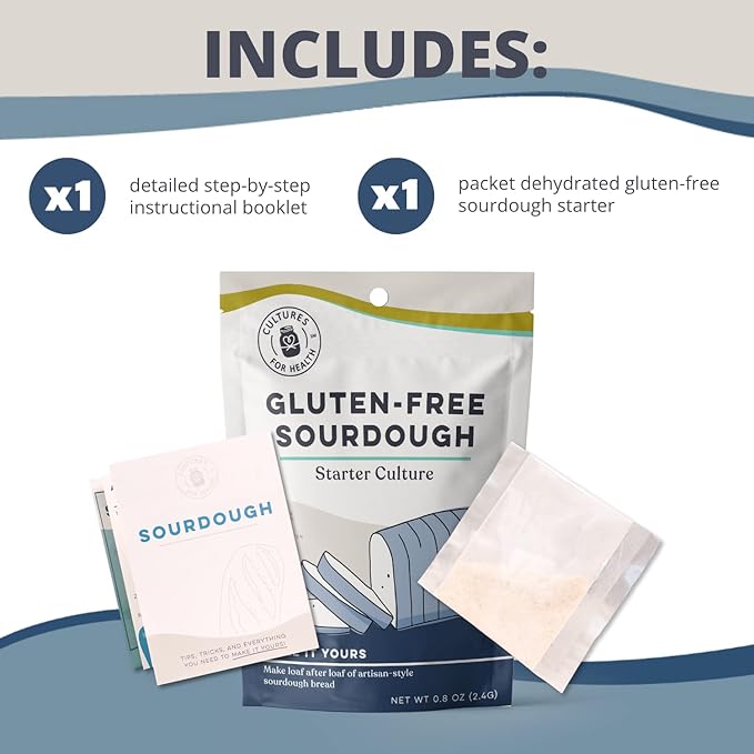 Cultures for Health Gluten Free Sourdough Starter | Heirloom Dehydrated Culture for Baking Gluten