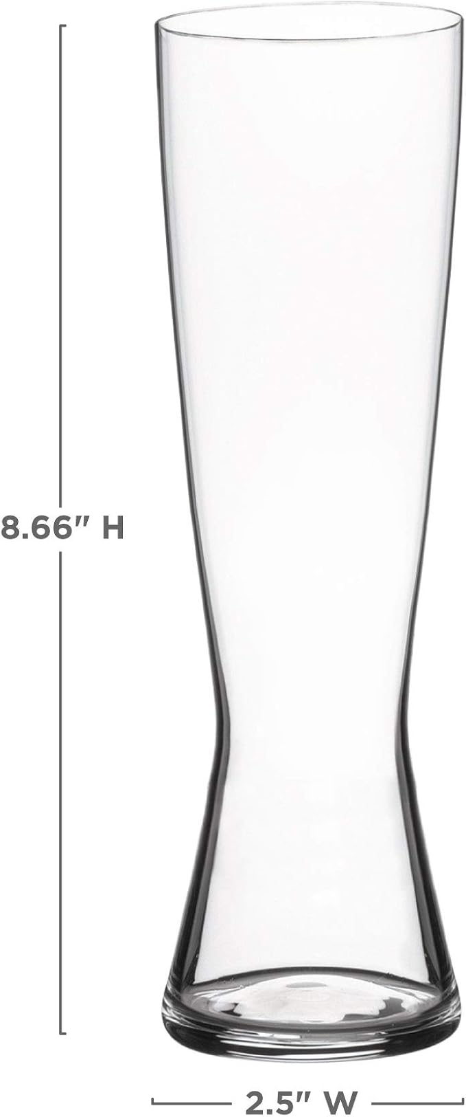 Spiegelau Beer Classics Tall Pilsner Glasses, Set of 4, European-Made Lead-Free Crystal, Modern