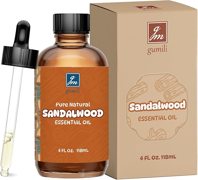 Sandalwood Essential Oil 4 Oz, 100% Pure Sandalwood Oil for Diffuser, Skin, Hair, Body & Face