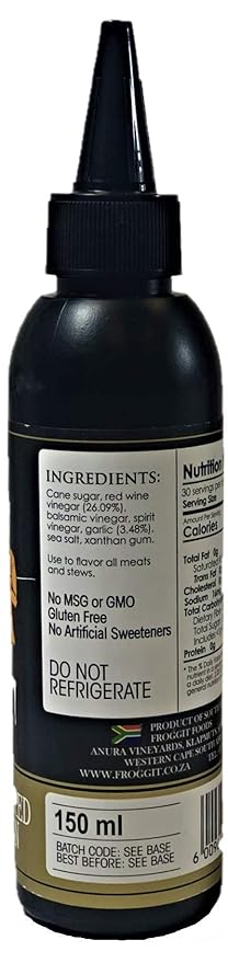 Castillo de Pinar Garlic Infused Red Wine Vinegar Reduction 150ml by Froggit Non GMO