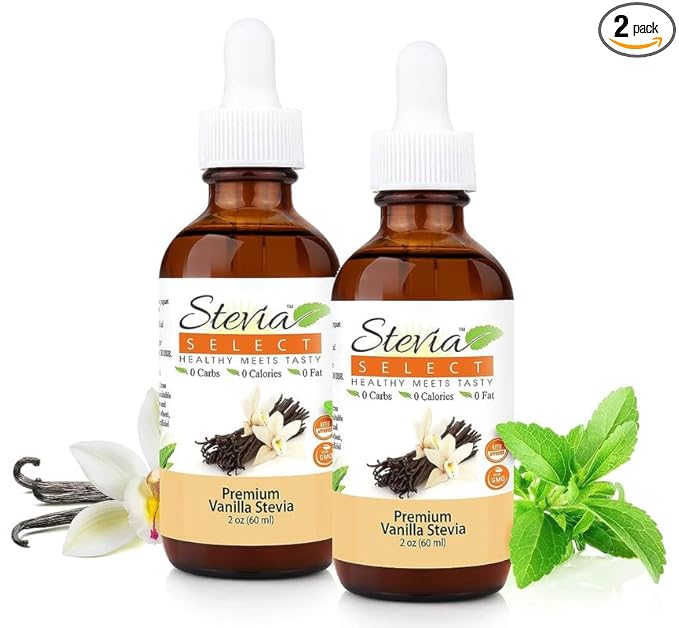 Stevia Select Vanilla Pure Stevia Extract - Zero Calorie Sweetener - All Natural Liquid Stevia