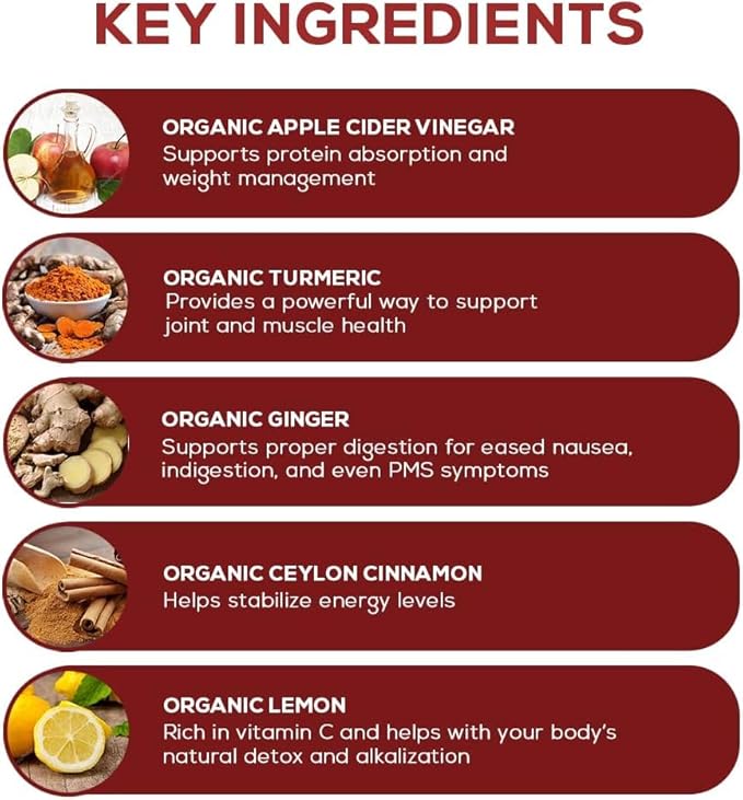 Paleovalley Apple Cider Vinegar Complex with Superfoods - Turmeric, Ginger, Ceylon Cinnamon and