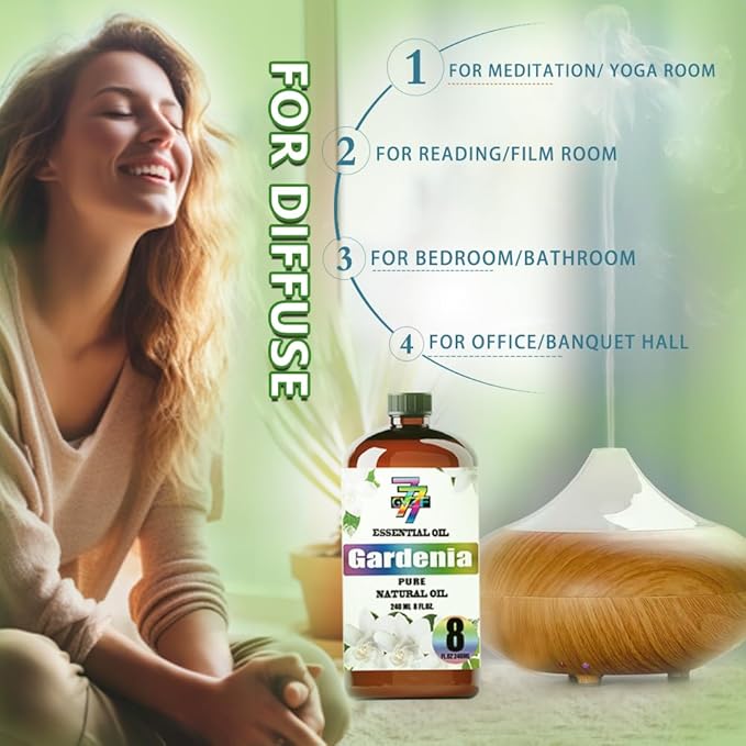 Gardenia Essential Oil (8 oz / 240 ml) ??Gardenia Oils for diffusers, humidifiers, Home Baths