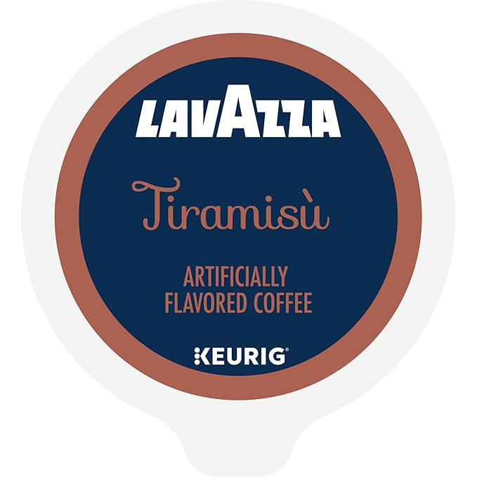 Lavazza Tiramisù Coffee, Single Serve Keurig K-Cup Pods, Flavored Coffee, 88-Count Box (4 Packs of