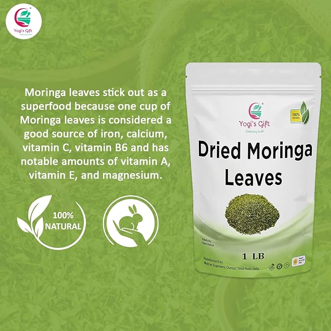 Moringa Leaves Loose 1 LB | Make tea, Springle on salad, Ground and use it | 100% natural Moringa