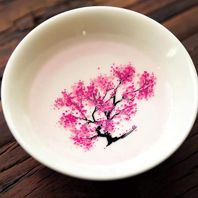 Magic Sakura Cherry Blossom Sake Cup - 2023 New Ceramic Sake Cold/Hot Temperature Color Changing