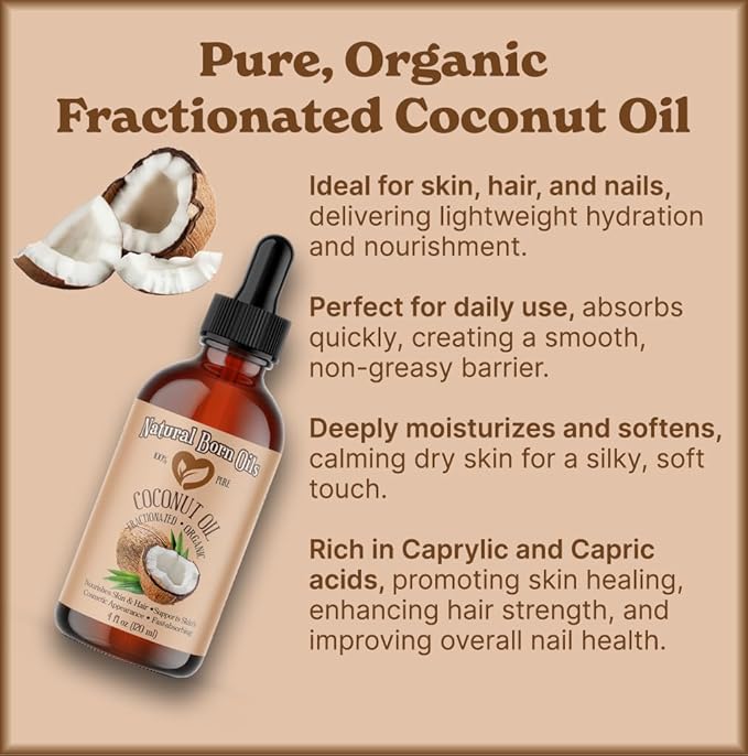 Coconut Oil Fractionated, 1 Gallon, Organic, Cold-Pressed, Carrier Oil, Fast-Absorbing, Deep Skin