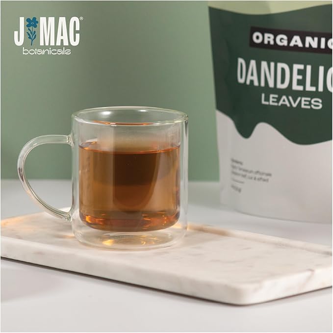 J Mac Botanicals, Organic Dandelion Leaves (4 oz bag) USDA Certified Organic Dandelion leaf tea, te