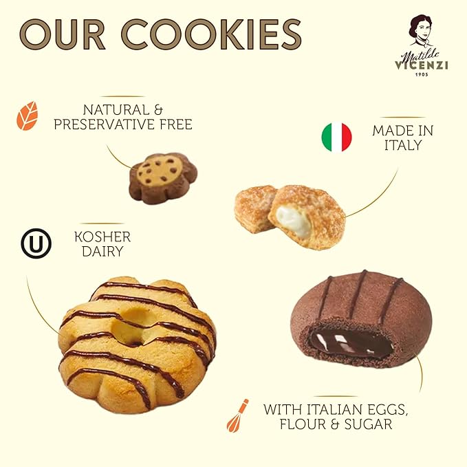 Matilde Vicenzi Verona Cookie Tin - Gourmet Italian Cookies Assortment in Individually Wrapped