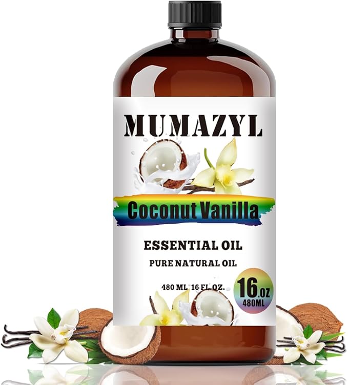 Coconut Vanilla Essential Oil, Coconut Vanilla Oil 16 Fl Oz 480ML for Diffuser Humidifier Yoga
