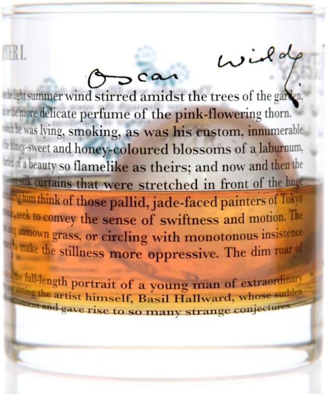 Well Told Classic Literature Rocks Glass - The Picture of Dorian Gray by Oscar Wilde - Old