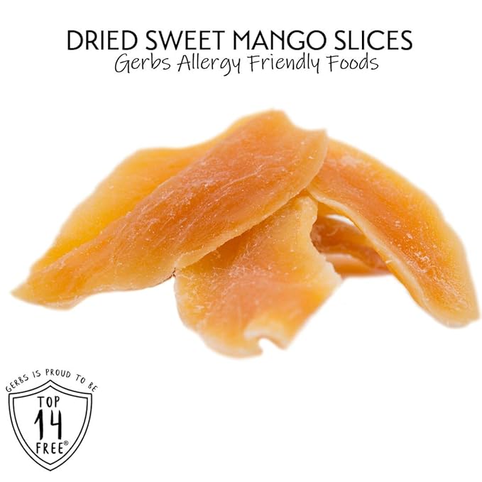 Gerbs Sweetened Dried Mango Slices 4 lbs. | Unsulfured, No Additives, Resealable Bag | Naturally