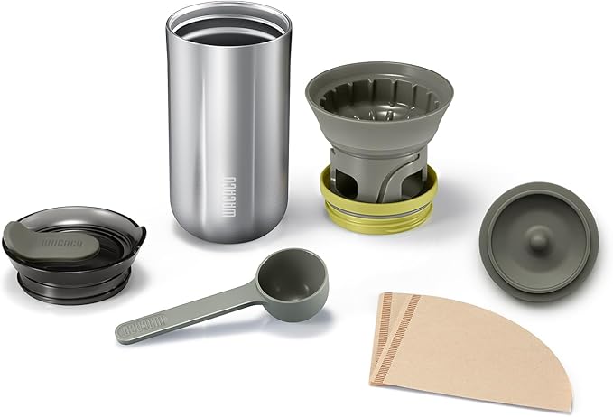 WACACO Cuppamoka Pour-Over Coffee Maker, Portable Drip Coffee Maker with 10 Cone Paper Filters