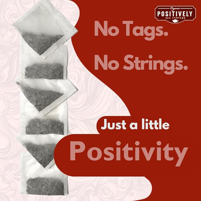 Organic Positively Tea Company, English Breakfast Black Tea Bags, 100 Count, Eco-Friendly Tea Bags