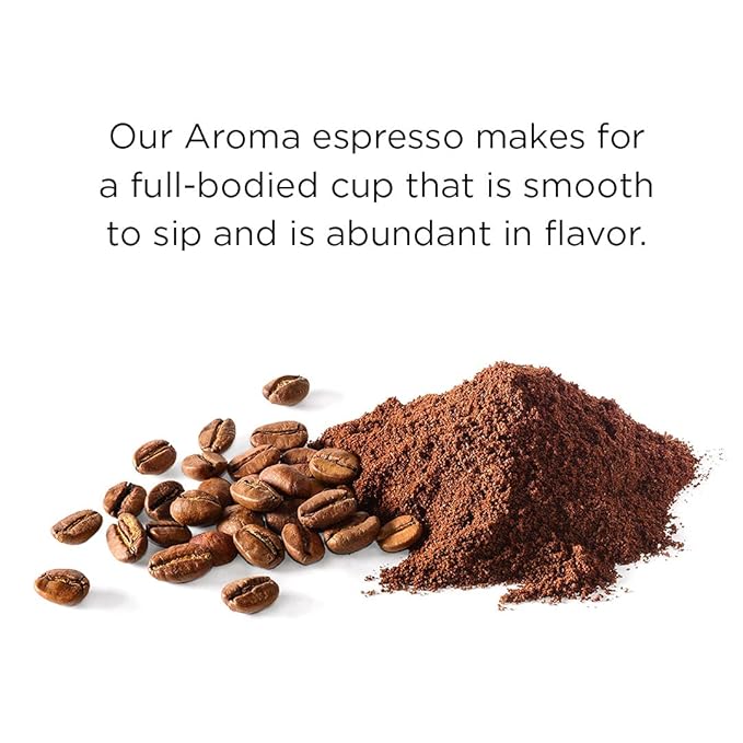 CAFFÉ CONTEMPO Italian Style Ground Espresso, Aroma Blend, 1 LB Fine Grind, Dark Roast, Freshly