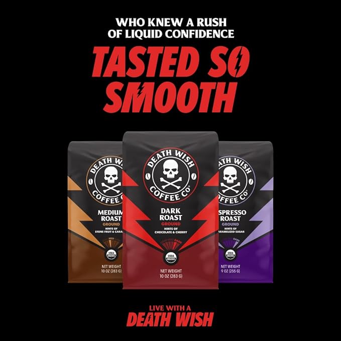 Death Wish Coffee, Single Serve Pods - Dark Roast Coffee Pods - Made with USDA Certified Organic