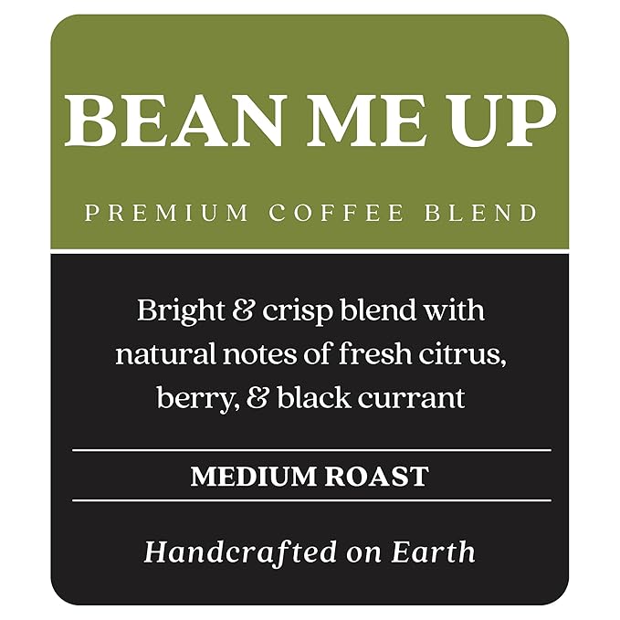 Copper Moon Single Serve Coffee Pods for Keurig K-Cup Brewers, Light Roast, Bean Me Up Blend, 12